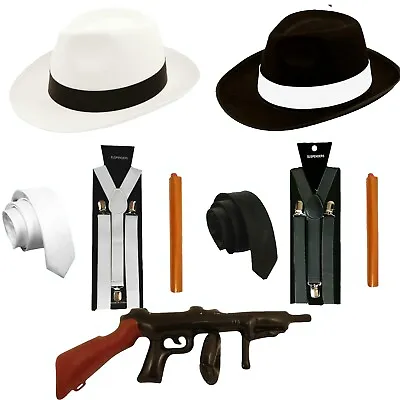 1920's Gangster Fancy Dress Al Capone Mafia Pimp Gatsby Costume Mens 30's • £10.49