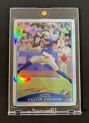 2009 Topps Chrome Calvin Johnson #TC10 Silver Refractor Lions HOFer ~ Mint! 🔥📈 • $17.99