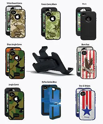 New Authentic Otterbox Defender Series Case For Apple IPhone 4/4S + Clip Holster • $6.95