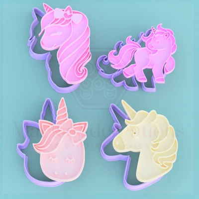 $39.95 • Buy Unicorn Cookie Cutter & Stamp Embosser Set 1