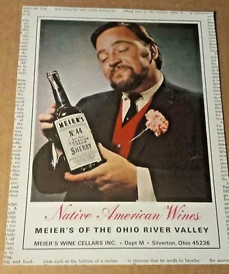 1968 Print Ad - Meier's Wine Cellars Silverton Ohio River Valley Old Advertising • $6.99