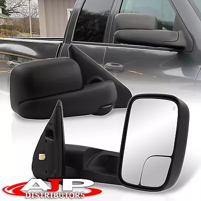 Power Extend Flip Telescoping Tow Mirrors For 2002-2009 Dodge Ram 1500 2500 3500 • $89.99