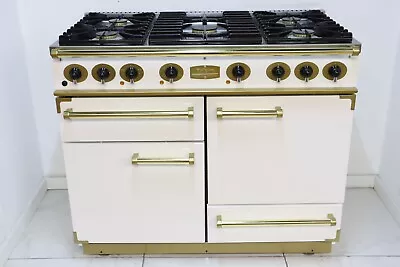 Falcon 110 Range Cooker In White & Gold Gas/Electric REF F22 Rangemaster / AGA • £1990