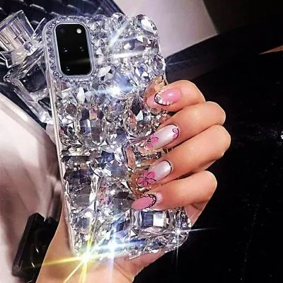 Women Gems Glitter Diamonds Bling Rhinestone Back Phone Case Cover For Phones • $9.67