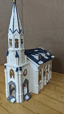 $19.95 • Buy Vintage Ceramic Christmas Village Church Place Of God Yultide 1986
