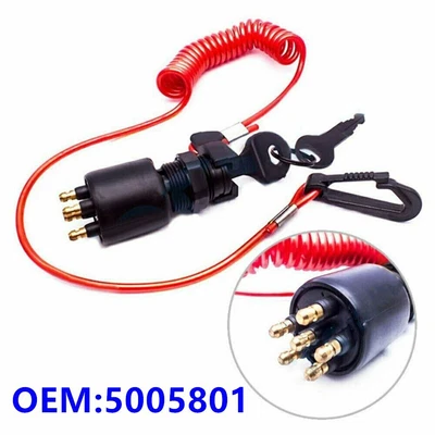 $44.44 • Buy For OMC Johnson-Evinrude 40-200HP Outboard Motor Ignition Switch Safety Lock Key