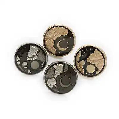 $2.99 • Buy 5pcs Moon Round Metal Shank Buttons Clothing Repair Sewing Handmade Decor 18mm