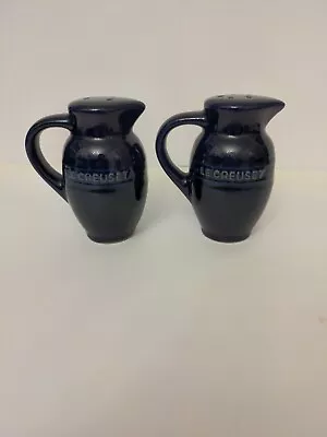 Le Creuset Salt And Pepper Shakers- Deep Blue- Great Condition- Stoppers In • £17.99