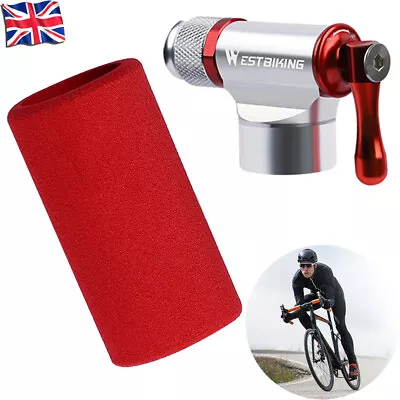 WEST BIKING Bike CO2 Gas Tyre Inflator Bicycle Pump Schrader Presta Valve Red • £11.33