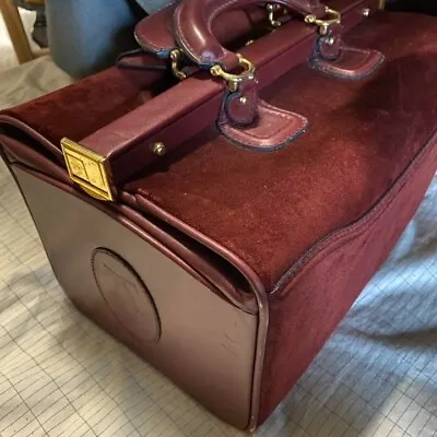 Authentic Cartier Vintage Doctor Dulles Bag Leather Bordeaux • $1190