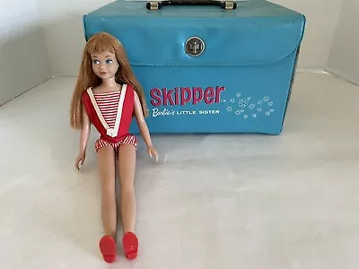 Vintage Barbie Titian Skipper Doll #0950 & Skipper Train Case • $55