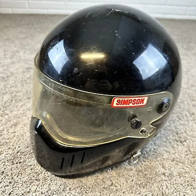 Vintage Simpson Bandit Full Face Motorcycle Helmet Size 7 1/4 Used SFI Approved • $227.50