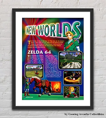 The Legend Of Zelda Ocarina Of Time N64 Glossy Promo Ad Poster Unframed G5934 • $14.98