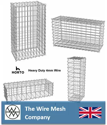 Gabion Basket / Cages Retaining Stone Garden Wall Heavy Duty 4mm Wire • £66.95