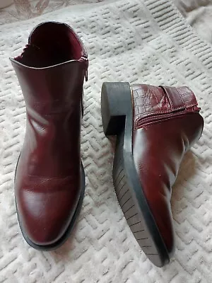 £5.99 • Buy New Look Ladies Brown/Burgundy  Ankle Boots Size 6