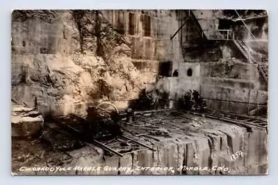 Yule Marble Quarry MARBLE Colorado RPPC Vintage Mining Photo Postcard 1950s • $12.99