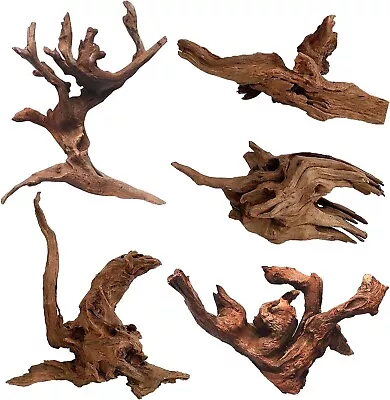 Driftwood Branches Aquarium Wood Decoration Natural Fish Tank Decor Wood-5Pcs • $28.90