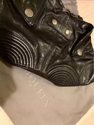 $884.91 • Buy Alexander McQueen Signature Leather Clutch Bag Black Authentic Women Used