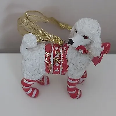 £7.99 • Buy White Poodle Christmas Tree Figurine Decoration/Ornament Dog Present/Gift