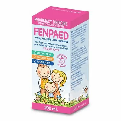 $23.95 • Buy Fenpaed Ibuprofen Oral Liquid Temporary Pain Relief For Infants & Children 200mL