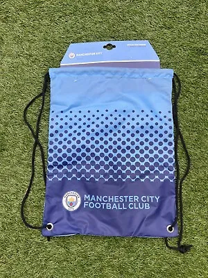 Official MANCHESTER CITY FC Fade Drawstring Gym Bag /PE / School /Swim Bag BNWT • £10.99