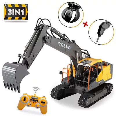 3 In 1 Remote Control Shovel Changeable 1/16 Excavator Digging Toys 17 Channel • $113.72