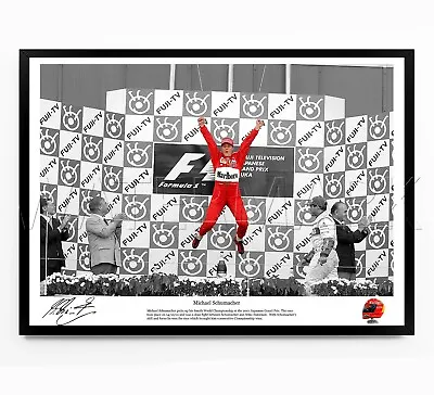 Michael Schumacher Signed Print Photo Poster F1 Formula One Tribute Art Framed • £19.99