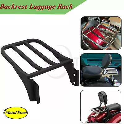 Motorcycle Rear Backrest Sissy Bar Luggage Rack For Harley Dyna Softail FXSTC • $32.98