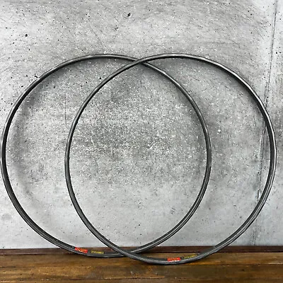 Vintage Mavic GP4 Tubular Rims Hoops Lot 2 Sew Up GRey Black Eroica 700c 36 • $67.99