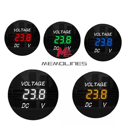 DC 12V-24V LED Panel Digital Voltage Volt Meter Display Voltmeter Motorcycle Car • $2.68