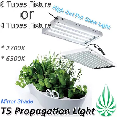 4/6 Tubes T5 Light 96W/144W Fo Hydroponics Grow Light HO Plant General Lighting • $159