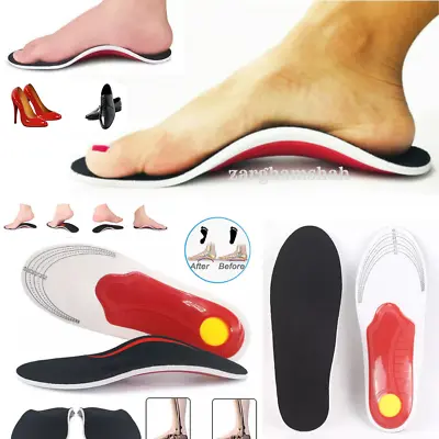 Orthotic Insole High Arch Foot Support Flat Feet Plantar Fasciitis Inner Soles • £5.40