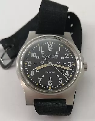 Vintage Marathon GG-W-113 Military Watch Hand Winding W/ Hack System • $1500