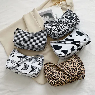 Women Shoulder Bag Animal Pattern Print Bag Casual Nylon Handbag Underarm Bags • £5.75