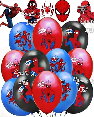 MARVEL SPIDERMAN Superhero Birthday Party Balloons Children Decorations Banner • £3.99