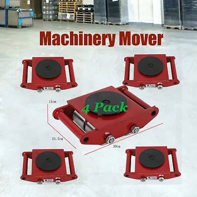 $262 • Buy (4 Pack) 6T Industrial Machinery Mover Dolly Skate Roller Mover Cargo Trolley US