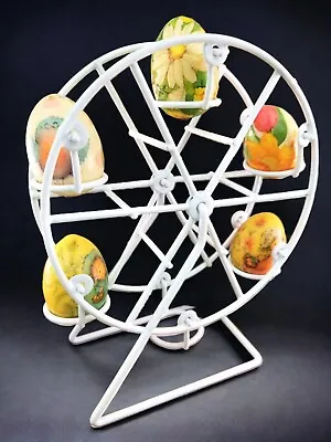 VTG Ferris Wheel Easter Egg Mini Cupcake Display Holder Stand Department 56 READ • $43.88