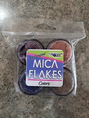 The 'Original' Mica Flakes ~ 4 Piece Collection In 1 Oz Jars NOS - USArtQuest • $10.99