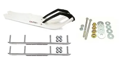 C&A Pro White XPT Snowmobile Skis W/ 6  Shaper Bars Complete Kit • $495.05