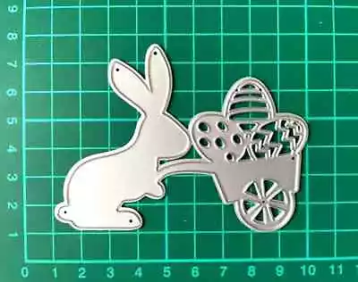 Easter Rabbit With Eggs Metal Cutting Die Stencil  Embossing  DIY. - H136 • £3.99