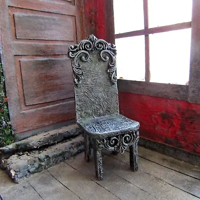 Gothic Dollhouse Chair Medieval Miniatures Haunted Miniature 1:12 Furniture • $10