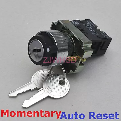 ON/OFF 2 (two) Position Selector Momentary Key Lock Rotary Switch / Auto Reset • $7.50