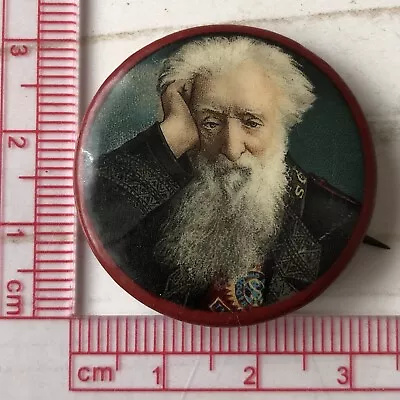 VTg Og Salvation Army William Booth Portrait Celluloid 32mm Tin Button Badge • $2.48