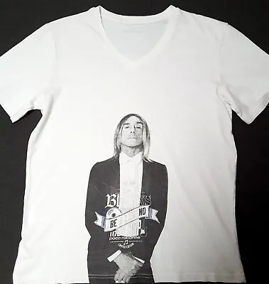 NEW VINTAGE IGGY POP FOR PACO RABANNE WHITE T-SHIRT Size L • £69.99