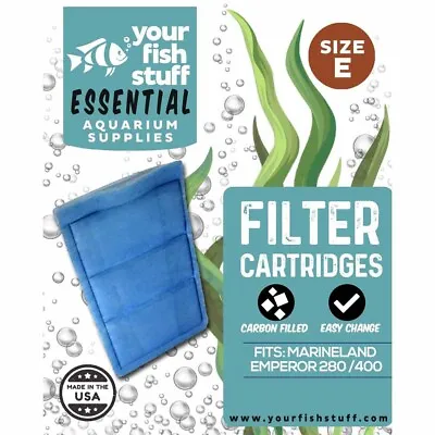 Marineland Emperor 280/400-Size E Filter Cartridge 4pk YFS Filled Replacements • $16.99