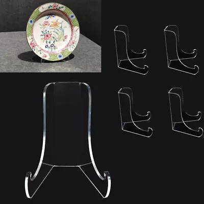 3Pcs Clear Display Stand DVD CD Mobile Phone Agate Slices Storage Rack Ornaments • $19.93