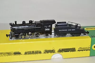 N Scale Trix Minitrix Baltimore & Ohio RR 0-6-0 Steam Locomotive Train • $6