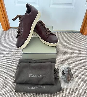 Tom Ford Warwick Sneaker - Size UK 9 - Burgundy Leather • $97.86