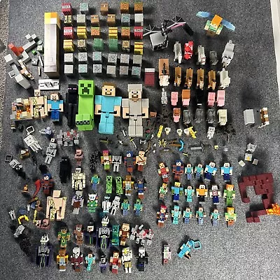 HUGE Minecraft Toy Lot - Figures Animals Blocks Spiders Creepers • $219.99