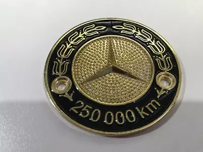 Mercedes W115 W108 W116 W123 Badge 250.000km Black Gold Grille New • $55.61